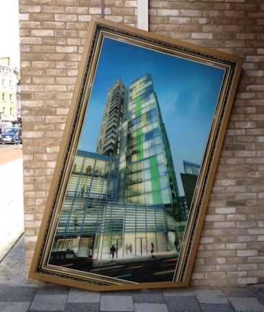 Avant garde wall mounted signage