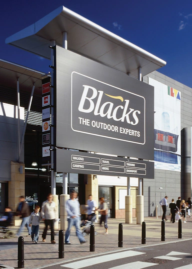 Blacks flex face signage