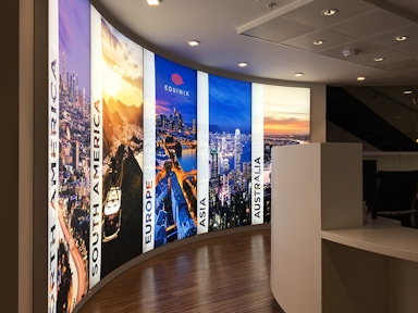 Fabric faced light box for Equinox