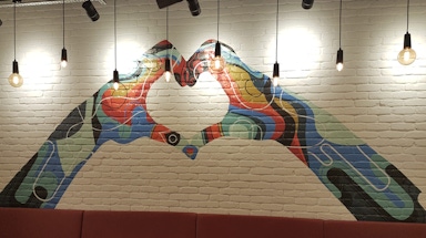 Mod pizza wall graphics