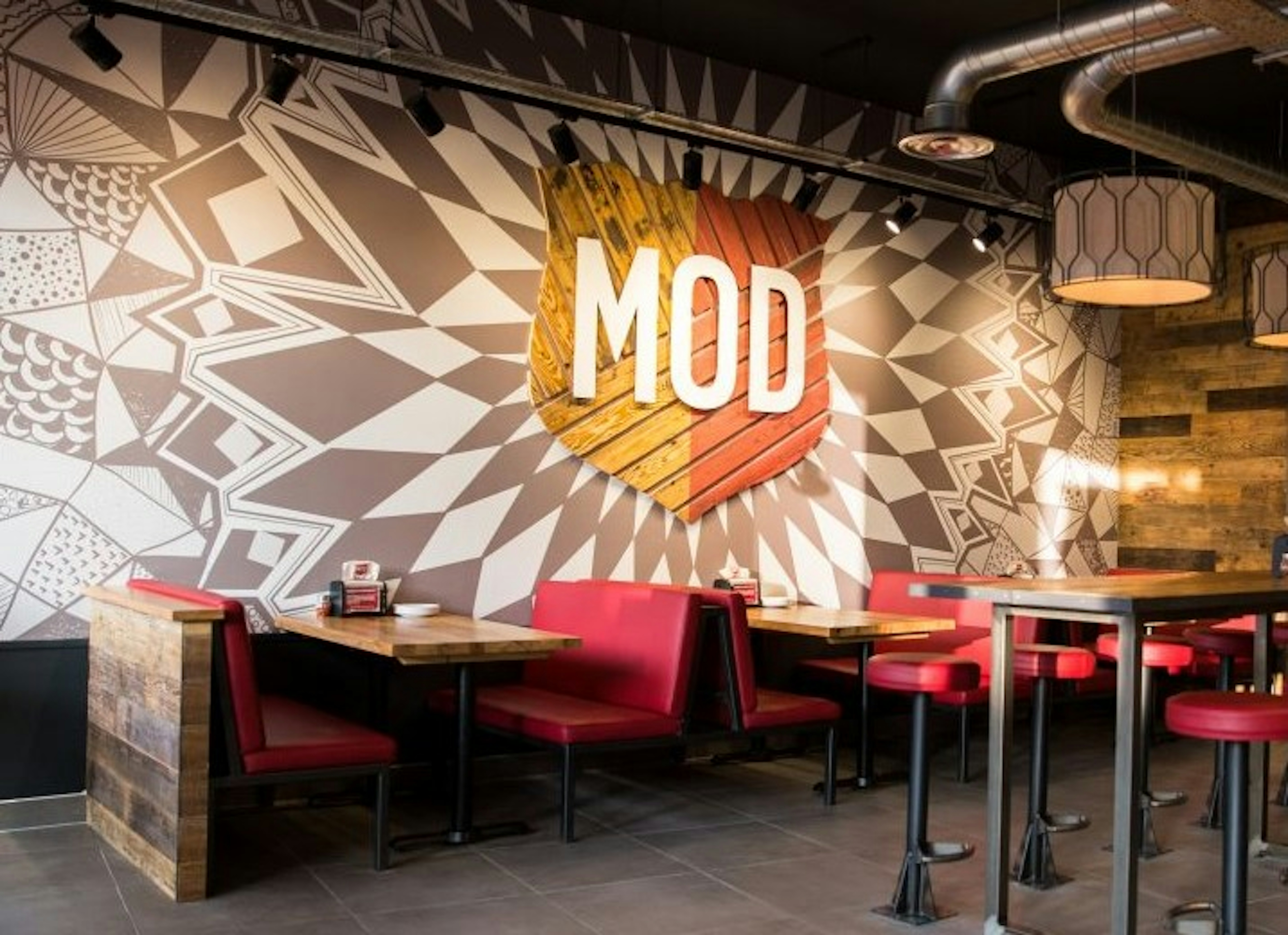 Mod pizza wall graphics