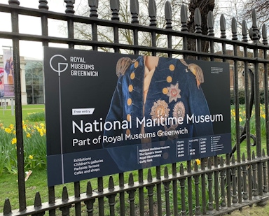National maritime museum wall mounted signage