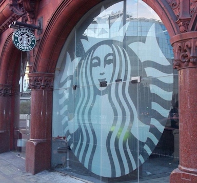 starbucks window graphics