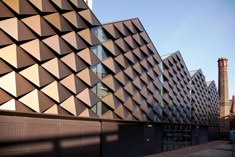 Anodised cladding at Liverpool University