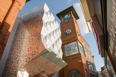 Castle Mall Mirror Polished Silver Cladding