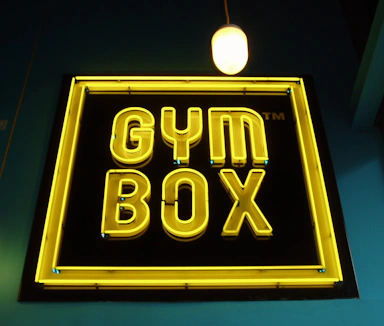 Gym box neon signage
