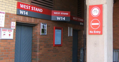 Old Trafford Regulatory Signage