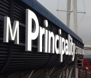 Principality Stadium Face Signage