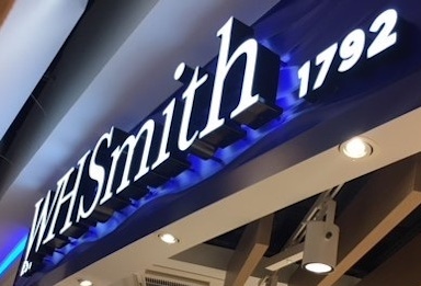 WHSmith Face & Halo Signage