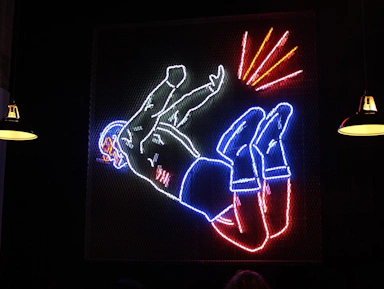 Wrestler sign neon